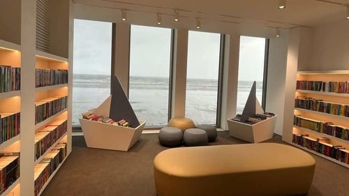 The civic centre will include two floors of library space as well as changing facilities for beach-goers