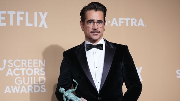 Colin Farrell thanked his family and fellow nominees as he accepted the award for Best Male Actor in a Limited Series or TV Movie for The Penguin at the SAG Awards