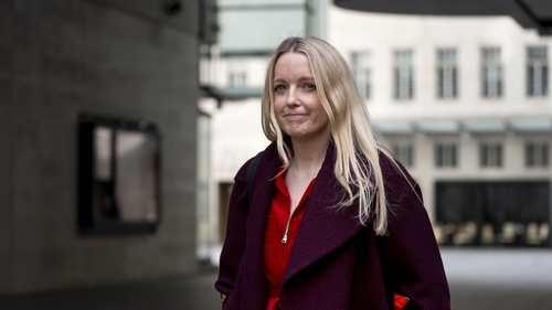Lauren Laverne leaving BBC Broadcasting House in London after returning to presenting duties on BBC Radio 6 Music, following her departure from her breakfast show. Photo credit: Ben Whitley/PA Wire