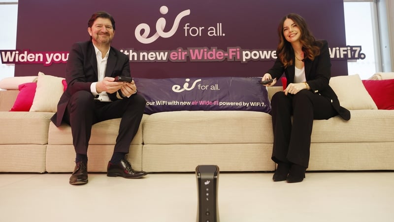 Eir CEO Oliver Loomes and Susan Brady, Managing Director of Consumer and Small Business at the company