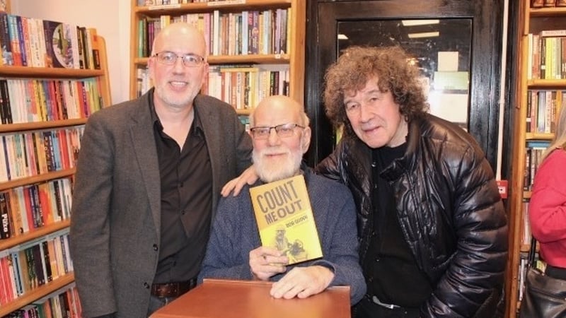 (L-R) Toner Quinn, Bob Quinn and Stephen Rea (Pic: Ruby Quinn)