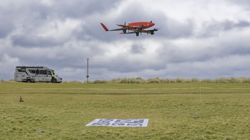 The drones are operating from Carrowmore Beach in Louisburgh and flying to the island at a speed of around 120km/h