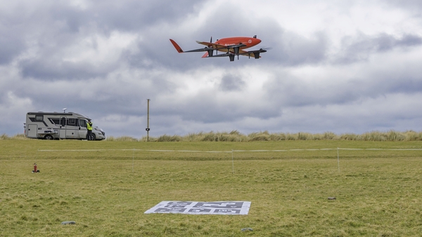 The drones are operating from Carrowmore Beach in Louisburgh and flying to the island at a speed of around 120km/h