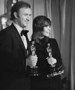 Gene Hackman and Jane Fonda at the Oscars, 1972