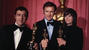 L-R: Philip D'Antoni, Gene Hackman and Jane Fonda pictured at the Oscars in 1972