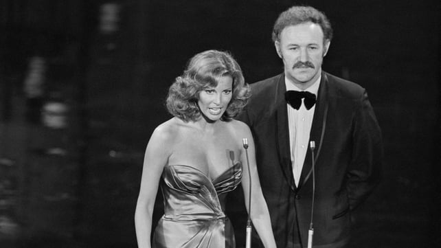 Raquel Welch and Gene Hackman at the Oscars, 1973