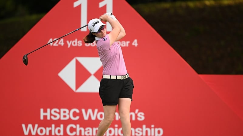 Leona Maguire teeing off at the 11th at the Sentosa Golf Club