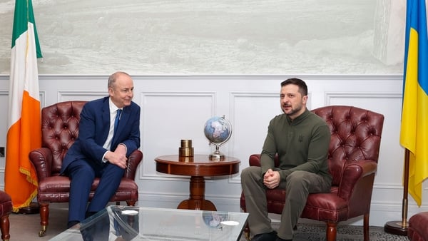 Taoiseach Micheál Martin met with Ukraine's president Volodymyr Zelensky in Shannon last week