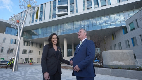 Jennifer Carroll MacNeill visited the site with Mike Nesbitt, her Northern Ireland counterpart