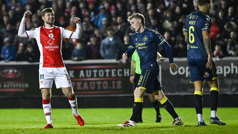Barry Baggley celebrates as St Patrick's Athletic beat Sligo Rovers at Richmond Park