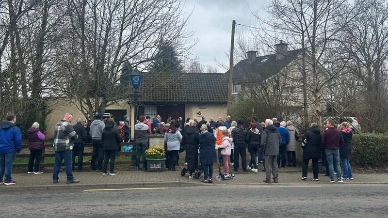 Over 100 residents gathered at Ballivor Garda Station