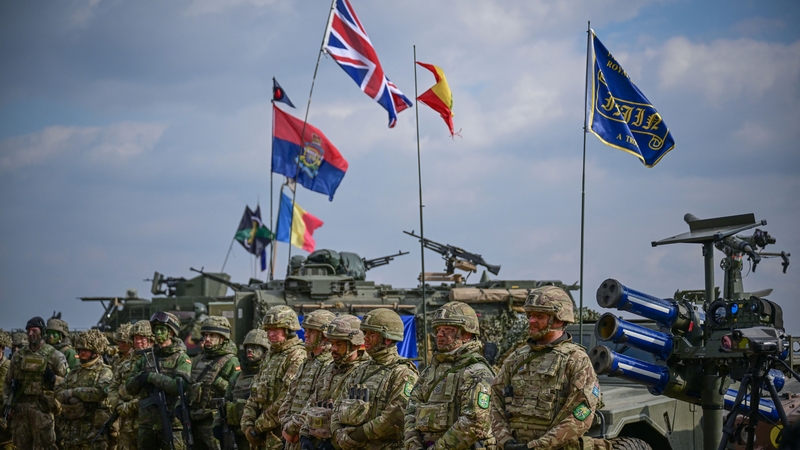 NATO military forces during static display in Romania last month