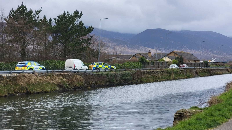 Gardaí pictured at the scene of the incident on Canal Road in Tralee, Co Kerry