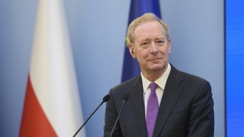 'We are at a moment in time when business needs to be a bridge across the Atlantic," Microsoft President Brad Smith said today