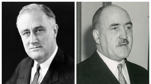 Why did dinner plates go flying when Irish minister Frank Aiken visited US president Franklin D Roosevelt. in the White House in 1941?