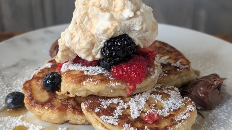 Light, fluffy and topped with a luscious vanilla cream.