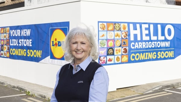 On-set construction of Lidl Carrigstown at RTÉ studios in Donnybrook is under way
