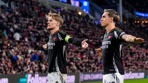 Arsenal captain Martin Odegaard and Leandro Trossard were both on the scoresheet
