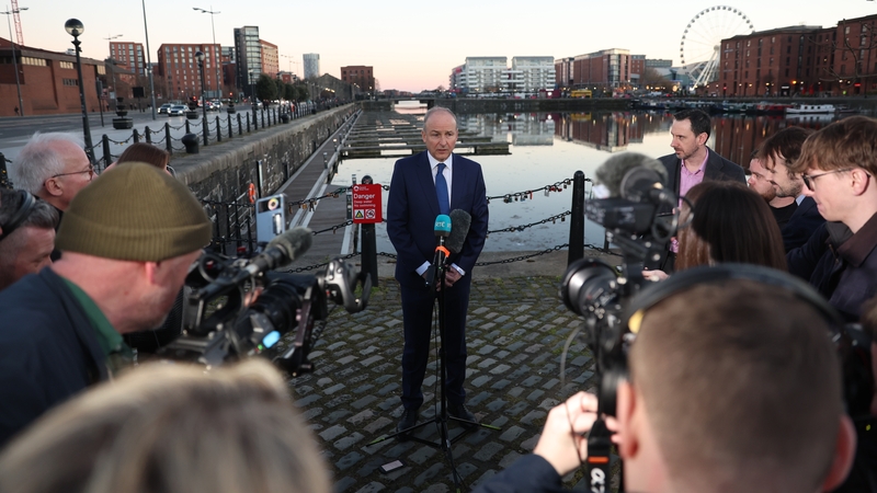 Micheál Martin was speaking to reporters ahead of the UK-Ireland political summit in Liverpool