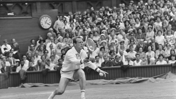 Fred Stolle at Wimbldeon in 1965