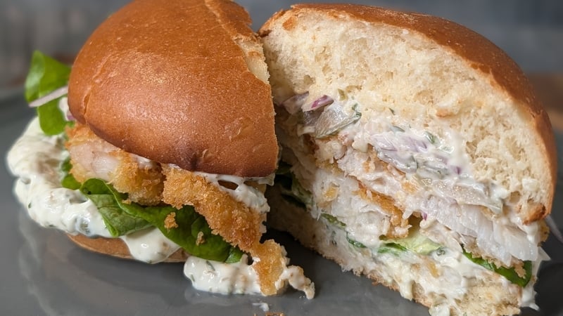 Mags' fakeaway fish burger: Today
