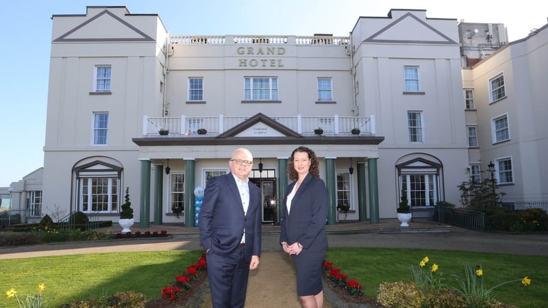 David Kelly, CEO of FBD Hotels & Resorts, and Karine Kavanagh, General Manager of The Grand Hotel in Malahide, Co Dublin