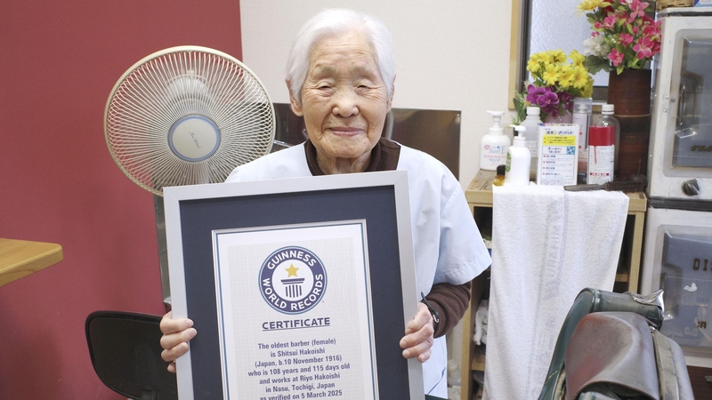 Shitsui Hakoishi says she wants to keep cutting hair until she's 110