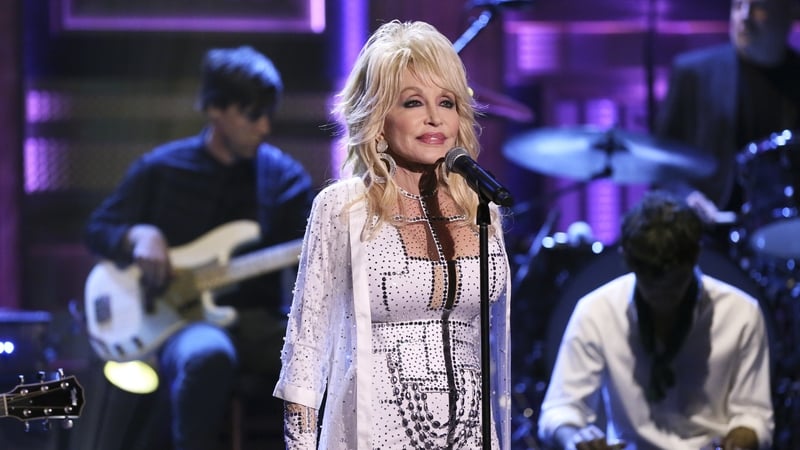 Dolly Parton (pictured on The Tonight Show Starring Jimmy Fallon in November 2018) - "Carl and I fell in love when I was 18 and he was 23, and like all great love stories, they never end. They live in memory and in song, and I dedicate this to him"