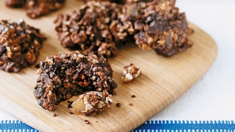 Stem ginger and dark choc cookies (William Shaw/PA)