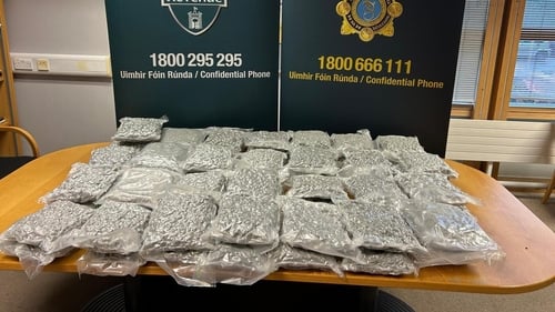 Approximately 28.5kgs of cannabis herb was seized in west Dublin