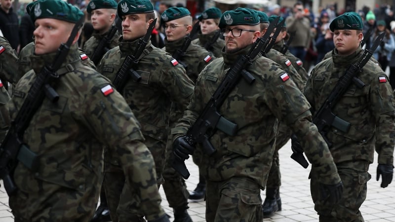 The training for every adult man in Poland will turn 'those who do not join the army to fully-fledged and valuable soldiers during a conflict,' Mr Tusk said