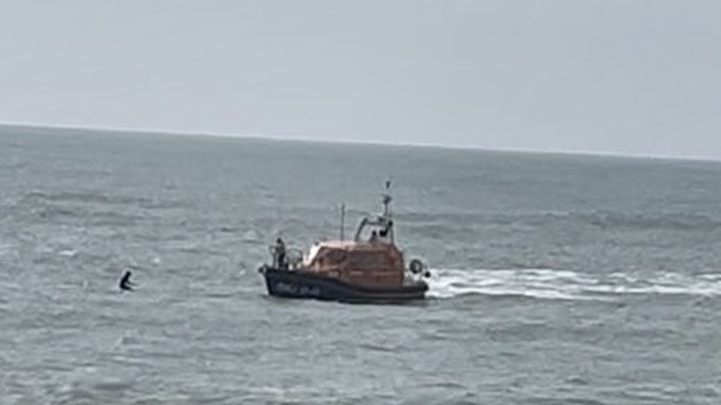 The surfer was found drifting offshore at 12pm