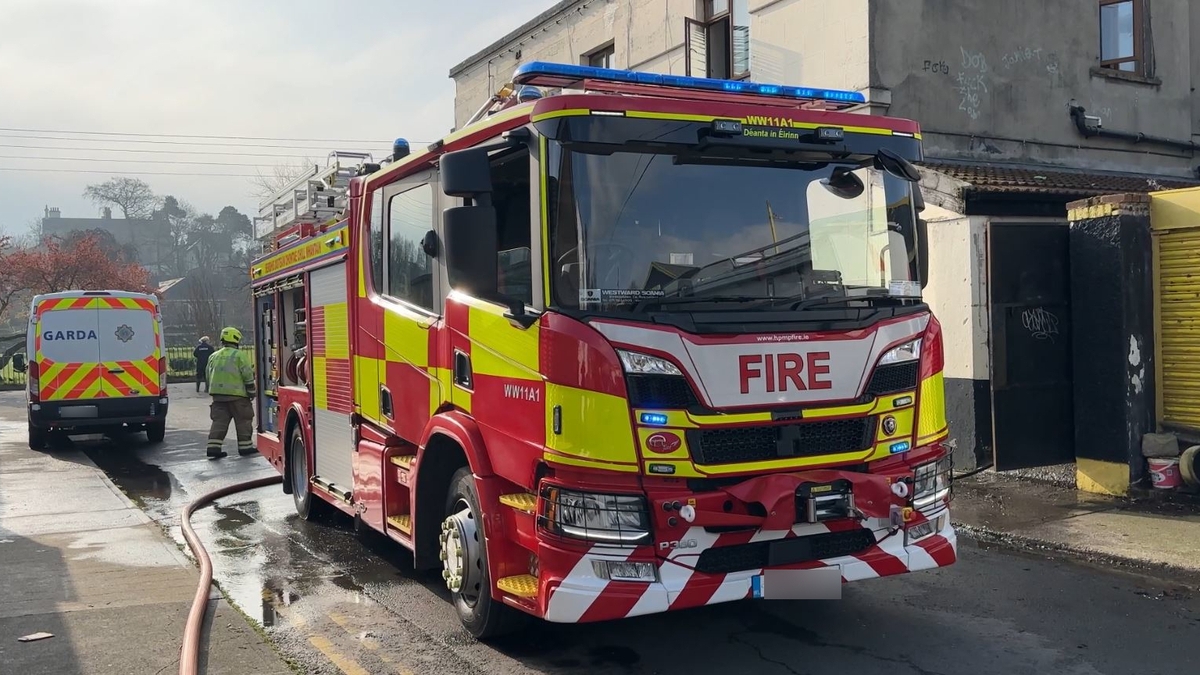 Nine people treated in hospital after fire at building in Bray