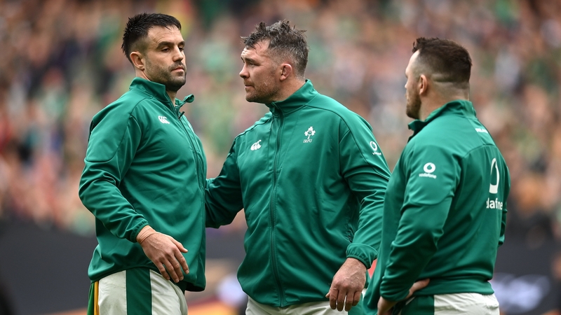 (L to R): Conor Murray, Peter O'Mahony and Cian Healy