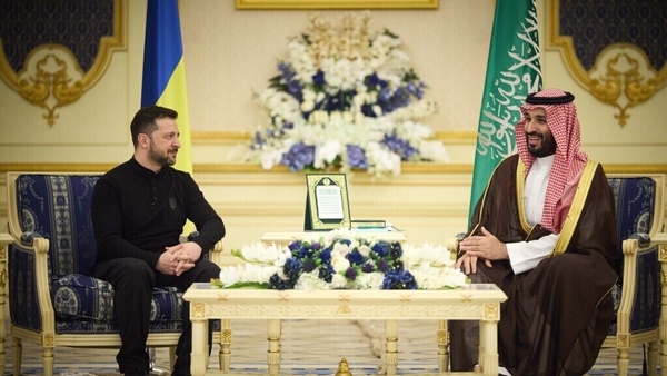 Volodymyr Zelensky discussed Ukraine's conditions for any permanent peace deal in a meeting with Saudi Crown Prince Mohammed bin Salman ahead of the US-Ukraine talks (Pic: Ukrainian Presidency)