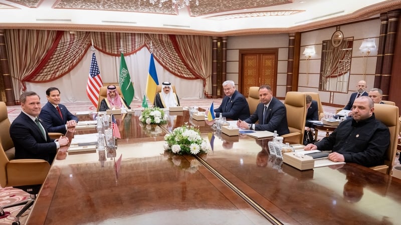 US and Ukrainian delegations agreed to a 30-day ceasefire proposal during talks in Jeddah, Saudi Arabia yesterday