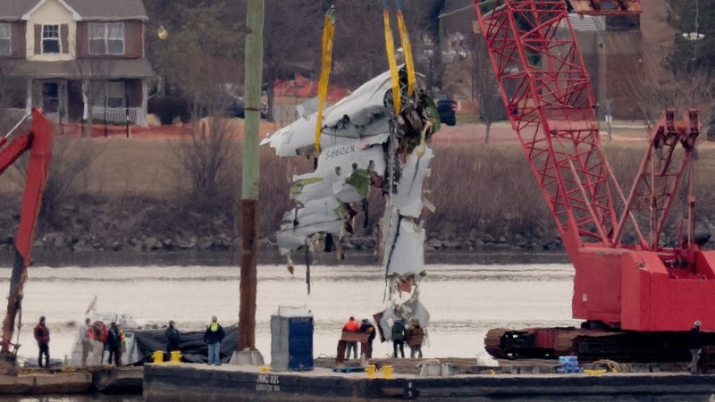 The Black Hawk helicopter, carrying a crew of three, collided with the airliner, carrying 64 passengers and crew members, on the night of 29 January, with the wreckage plunging into the river