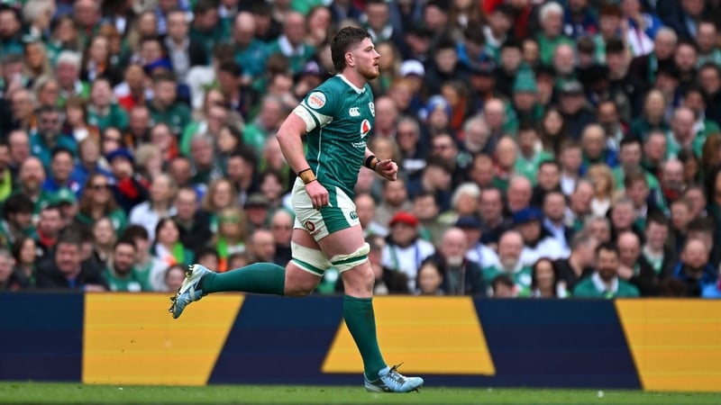 Joe McCarthy was shown a first half yellow card in the defeat to France