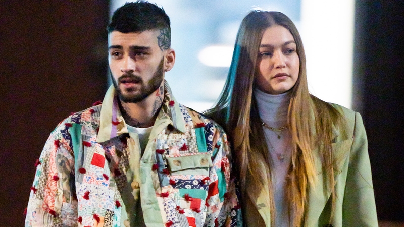 Zayn Malik and Gigi Hadid pictured in 2020