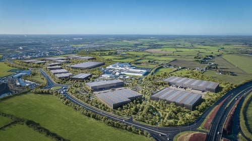 A computer generated image of IPUT's Nexus Logistics Park
