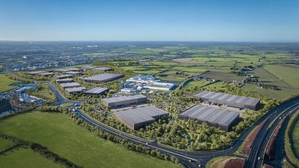 A computer generated image of IPUT's Nexus Logistics Park