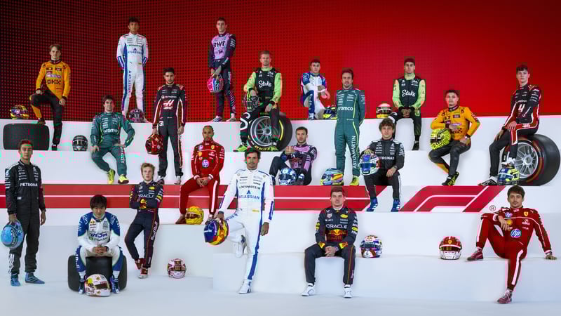 The 2025 grid featuring six rookies, two forty-somethings and 13 combined drivers titles