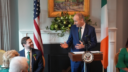 An Taoiseach agus JD Vance in Áras an Leas-Uachtaráin in Washington DC