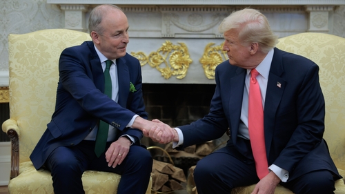 An Taoiseach agus Uachtarán Mheiriceá sa Teach Bán