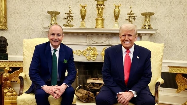 The Taoiseach and US President Donald Trump at last year's meeting in the White House