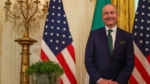Taoiseach Micheál Martin smiles during the final part of the day's proceedings