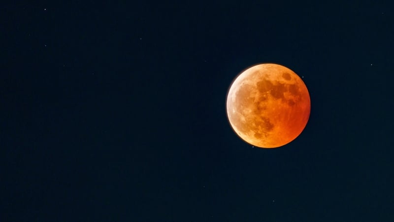 A total lunar eclipse in Beijing, China, in November 2022