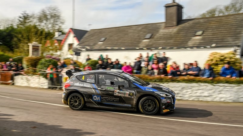Keith Cronin and Mikie Galvin during last year's West Cork Rally