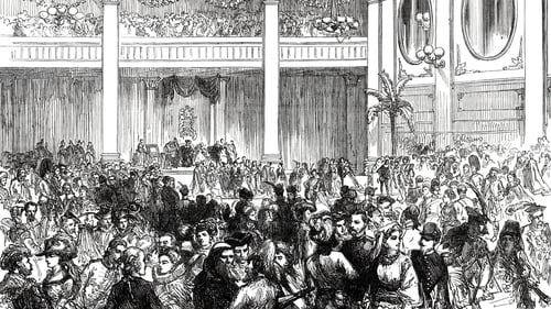 A Grand Fancy-Dress Ball at St Patrick's Hall in Dublin Castle, 1876. Image: The Print Collector/Heritage Images via Getty Images