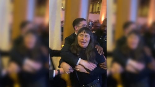 Martina and Isaac Burke were removed from the event by security staff and some members of the Department of Homeland Security Police